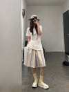 BASERANGE French-made organic cotton striped shorts (BAS-SHST-PO-SU25-MARTINIQUE STRIPE)